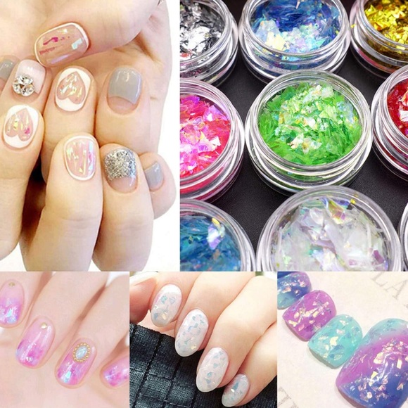 6 Boxes Nail Rhinestones & 40 Pots Nail Foils Flakes Nail Art 💅🏾 - Picture 6 of 7